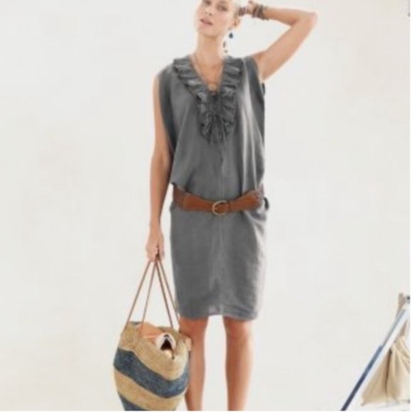Garnet Hill Riviera Linen Dress-M